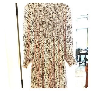 Black “Smudgy Dot” Flowy Dress